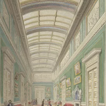 Architectural sketch of the East Gallery Buckingham Palace