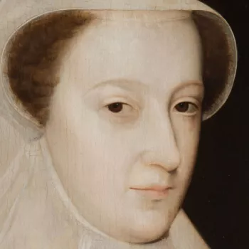 Close crop of portrait of Mary Queen of Scots