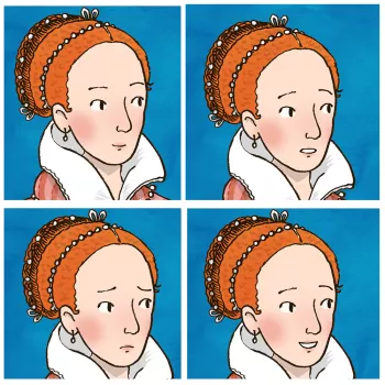 Mary, Queen of Scots expression drawing 