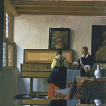 Detail from Vermeer's Music Lesson