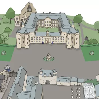 Illustrated map of the Palace of Holyroodhouse