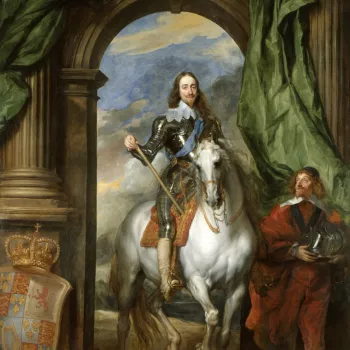 Painting of Charles I on horse back