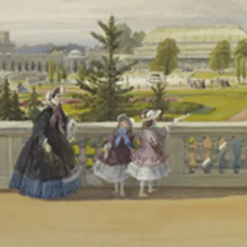 People walking in the gardens at South Kensington
