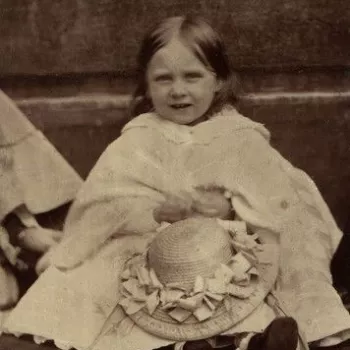 Detail of a photographic portrait of Princess Beatrice