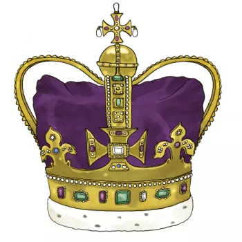 Illustration of the St. Edward crown