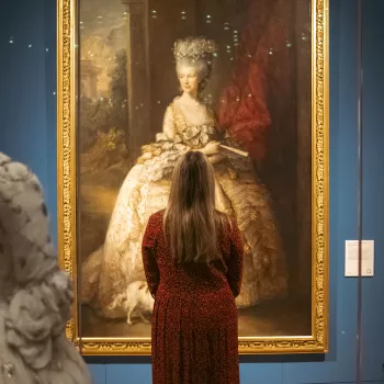 A portrait of Queen Charlotte on display at The King's Gallery, Edinburgh for the opening of Style & Society