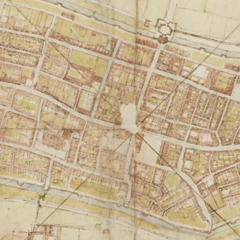 A map of Imola by Leonnardo da Vinci