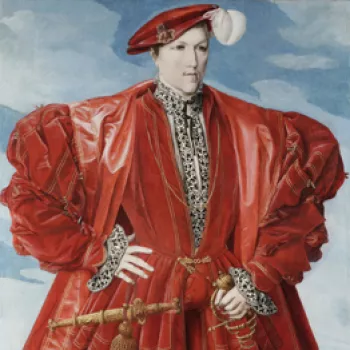 Detail of  portrait 'man in red'