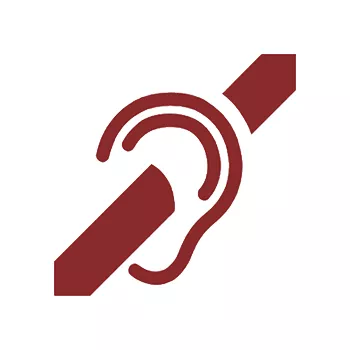 D/deaf or hard of hearing logo