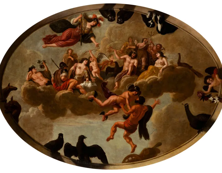 The Dutch artist Jacob de Wet II was brought from Amsterdam to Edinburgh in 1673 by Sir William Bruce, King’s Surveyor and Master of Works in Scotland. As part of a team of skilled British and foreign craftsmen furnishing the newly rebuilt Palace of Hol