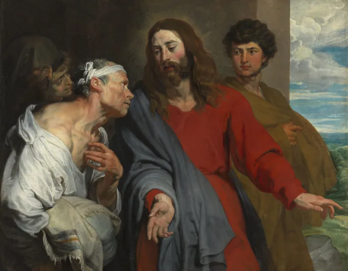 Anthony van Dyck painting 'Christ healing'