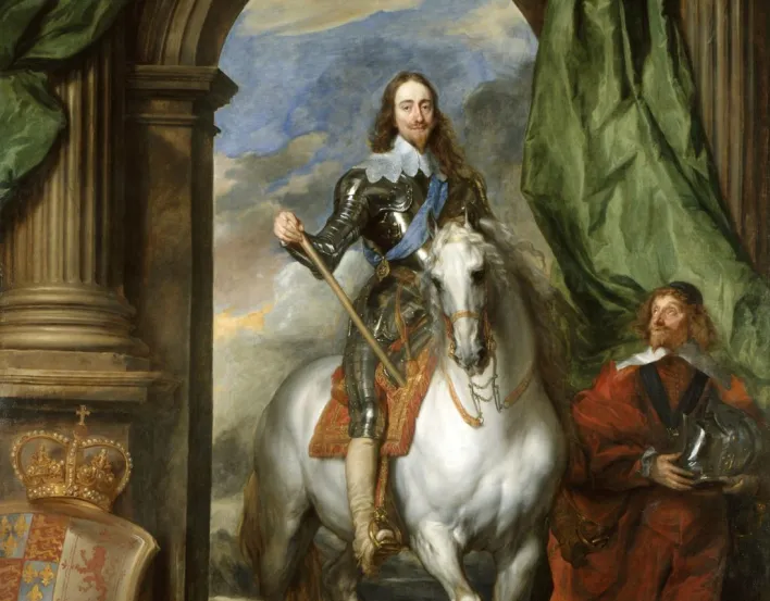 Painting of Charles I on horse back