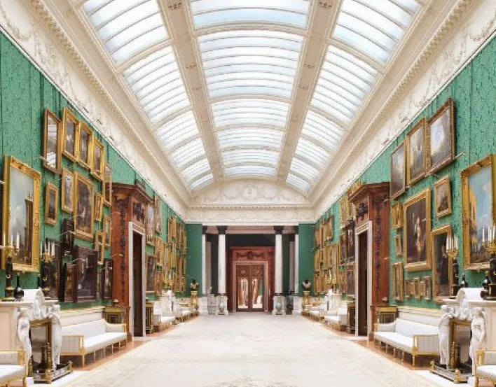 The Picture Gallery at Buckingham Palace. The Picture Gallery at Buckingham Palace.
