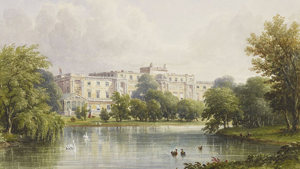 Watercolour of the garden, 17 August 1839 Watercolour of the garden, 17 August 1839